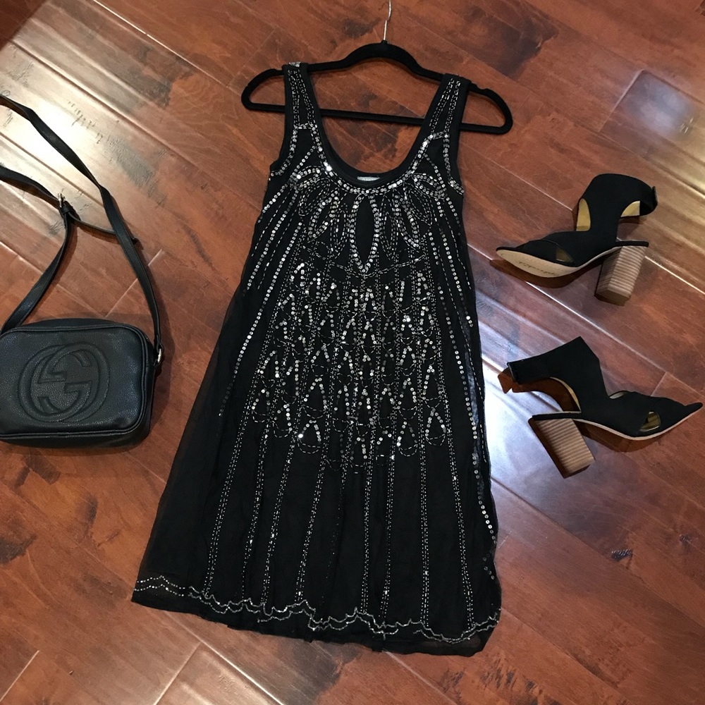 Beaded Sequin Art Deco Gatsby Dress